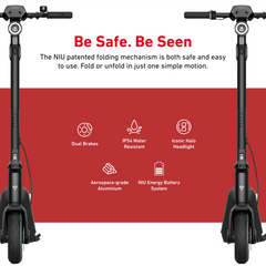 NIU ELECTRIC KICK SCOOTER KQI3 SPORT BLACK