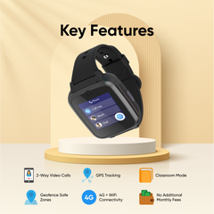 PIXBEE KIDS 4G VIDEO SMART WATCH WITH GPS TRACKING BLACK