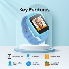 PIXBEE KIDS 4G VIDEO SMART WATCH WITH GPS TRACKING BLUE
