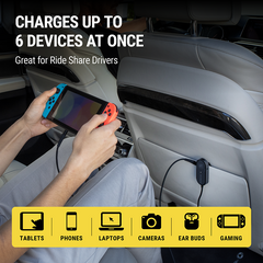 Scosche 6-Port Travel Car  Charging Hub