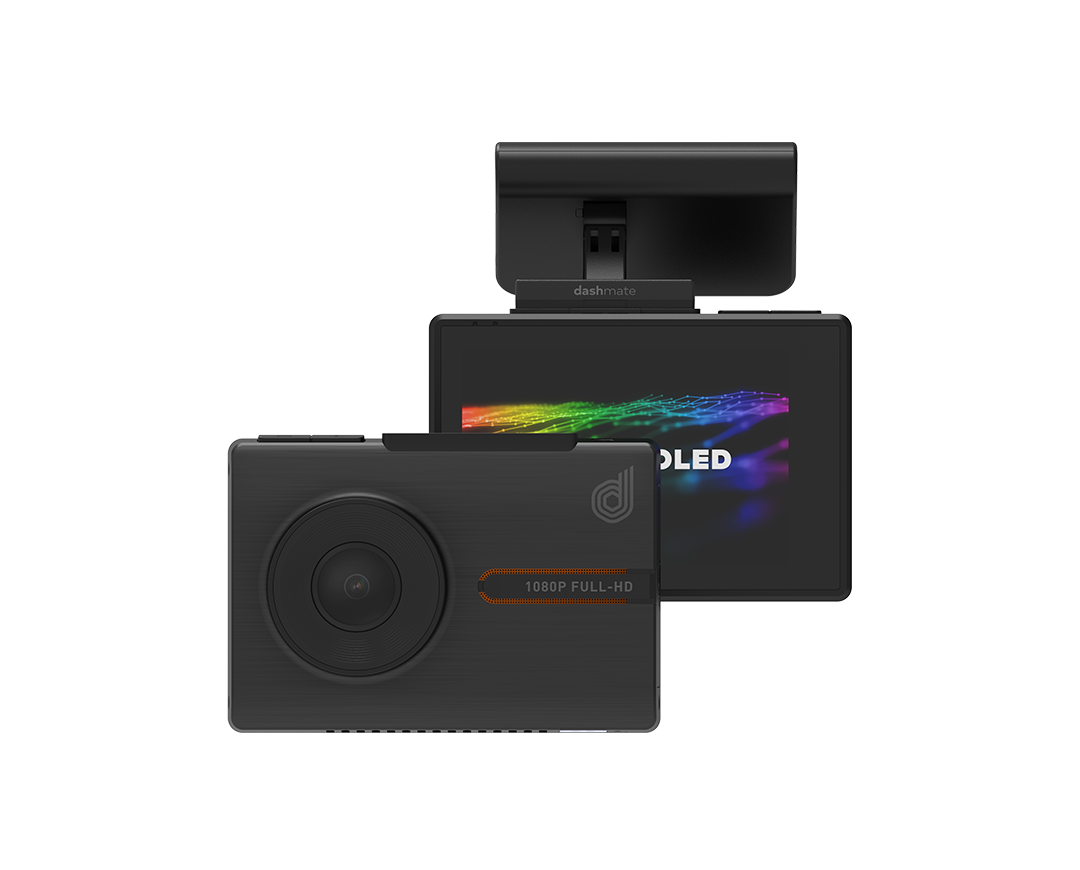 DASHMATE 3.0" OLED 1080P FHD DUAL CHANNEL GPS WIFI AND DVR