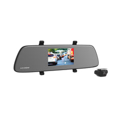 5.0” Touch Screen Mirror DVR with 1080p Front and Rear Recording