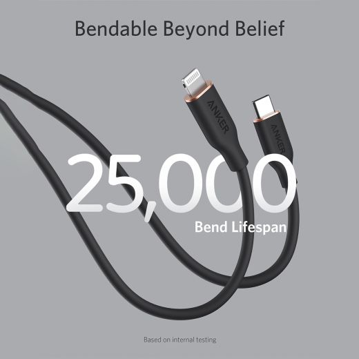 ANKER POWERLINE  SOFT USB-C TO LIGHTNING 1.8 METRE WHITE