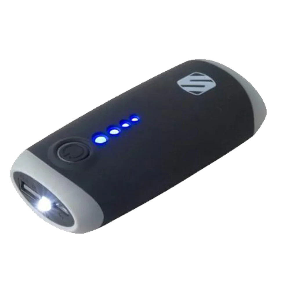 GoBat 4400 - Portable 4400 mAh power bank with built in flashlight (black)