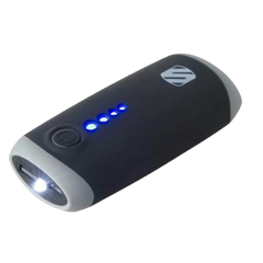 GoBat 4400 - Portable 4400 mAh power bank with built in flashlight (black)