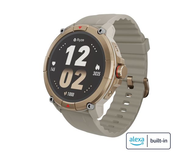 Ryze Trek Smart Watch Sand & White