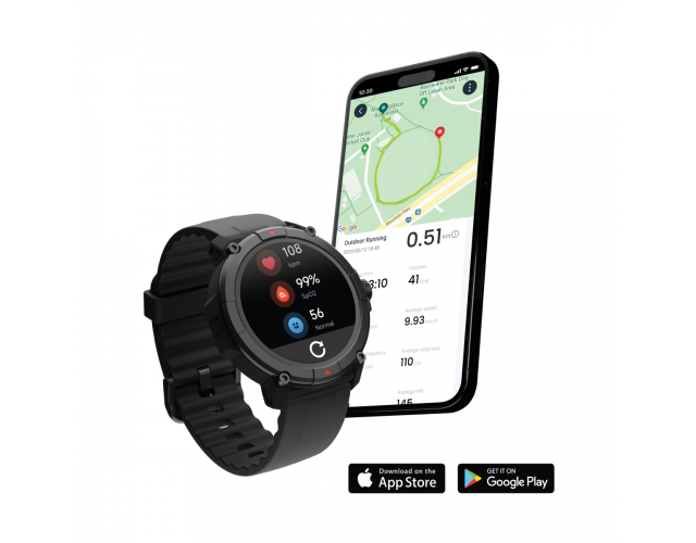 Ryze Trek Smart Watch Olive & Black